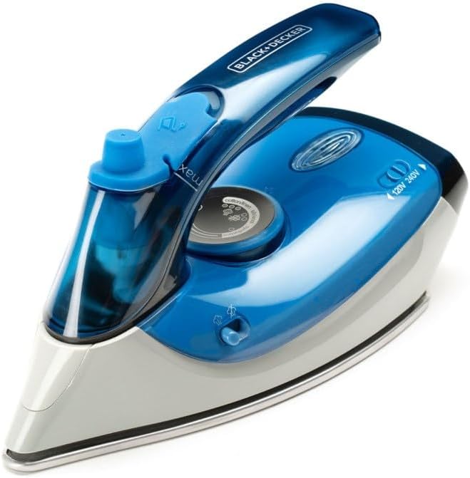 Black e Decker BXIR1000E Ferro da Stiro Ferro a Vapore Acciaio Inossidabile 1000 W Blu Bianco