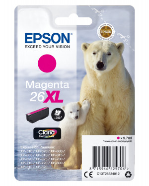 Epson Polar bear C13T26334022 cartuccia d'inchiostro 1 pz Originale Magenta