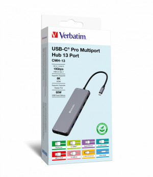 Verbatim CMH-13 USB tipo-C 10000 Mbit/s Argento