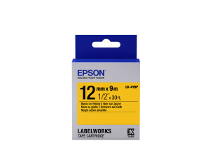 Epson LK-4YBP nastro per etichettatrice Nero su giallo