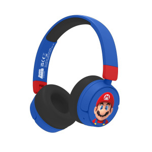 OTL Technologies Super Mario SM1001 cuffia e auricolare Con cavo e senza cavo A Padiglione Giocare USB tipo-C Bluetooth Blu, Rosso