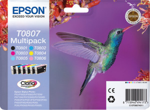 Epson Hummingbird T0807 cartuccia d'inchiostro 1 pz Originale multipack color
