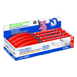 Tratto 806702 evidenziatore 8 pz Rosso