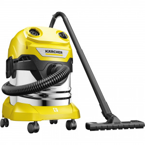 Karcher WD 4 S V-20/5/22 20 L Aspiratore a Cilindro Secco e Bagnato 1000 W Senza Sacchetto Giallo