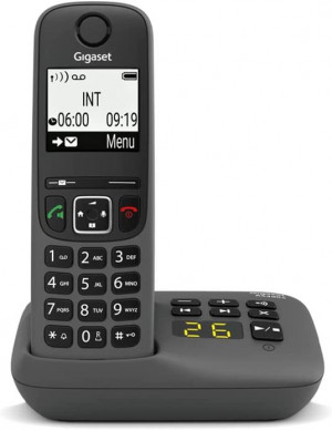 GIGASET AS490A TELEFONO CORDLESS VIVAVOCE SEGRETERIA BLACK