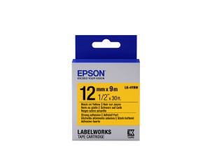 Epson LK-4YBW nastro per etichettatrice Nero su giallo
