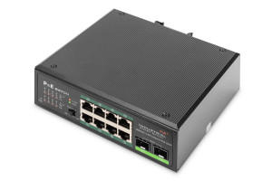 Digitus DN-651110 switch di rete Non gestito Gigabit Ethernet (10/100/1000) Supporto Power over Ethernet (PoE) Nero