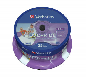 Verbatim 43667 DVD vergine 8,5 GB DVD+R DL 25 pz