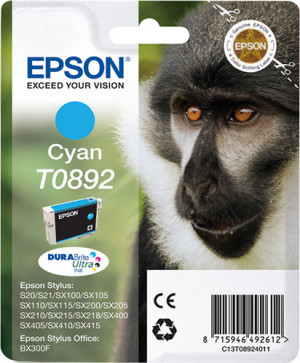 Epson Monkey T0892 cartuccia d'inchiostro 1 pz Originale Ciano