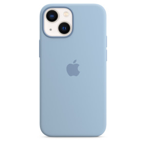 Custodia Cover Case MagSafe in silicone per iPhone 13 mini - Celeste nebbia