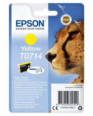 Epson T0714 cartuccia d'inchiostro 1 pz Originale Resa standard Giallo