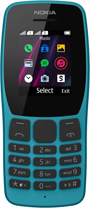 Nokia 110 Telefono Cellulare Basico Doppia SIM Display a Colori Blu