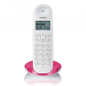 Brondi Lotus Telefono DECT Magenta Bianco Venduto come Grado A 8015908790931