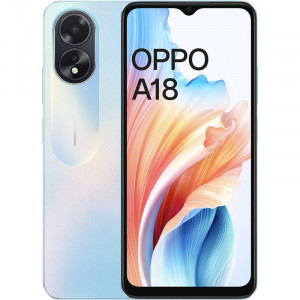 Oppo A18 4G Smartphone AI Doppia Fotocamera 4GB 128GB Glowing Blue