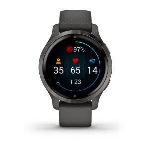 Garmin Venu 2S Smartwatch AMOLED 40 mm Digitale 360 x 360 Pixel Touch screen Grafite Wi-Fi GPS