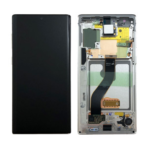 SAMSUNG Lcd Display TOUCH GH82-20817B GH82-20818B PER GALAXY NOTE 10 N970 AURA WHITE Originale Service Pack