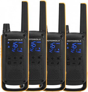 Motorola Talkabout T82 Extreme Quad Pack ricetrasmittente 16 canali Nero, Arancione