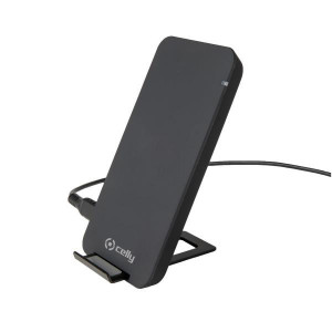 Celly WLFASTSTANDBK Caricabatterie per dispositivi mobili Smartphone Nero dC Carica wireless Interno