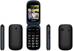 New Majestic Sileno 52 Flip Telefono Cellulare Facilitato 93,6 g Dual Sim Nero