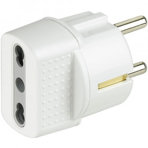 Bticino S3625D Adattatore per Presa di Corrente Tipo C Europlug Bianco