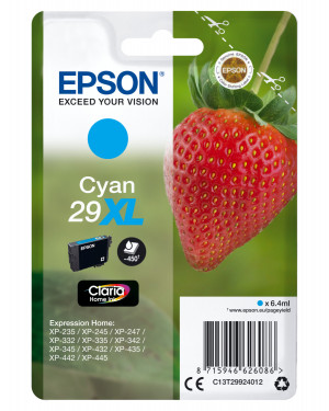 Epson Strawberry C13T29924022 cartuccia d'inchiostro 1 pz Originale Ciano