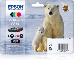 Epson Polar bear C13T26364010 cartuccia d'inchiostro 1 pz Originale Nero, Ciano, Magenta, Giallo