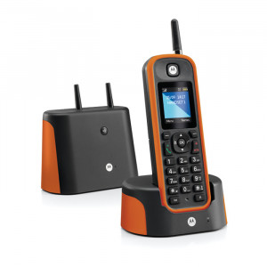 Motorola O201 Telefono DECT Identificatore di chiamata Nero, Arancione