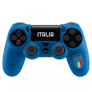 Qubick Figc Italia ACP40153 Custodia controller per PS4 Blu