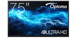 Optoma 3752RK Pannello piatto interattivo 190,5 cm (75") LED Wi-Fi 400 cd/m² 4K Ultra HD Nero Touch screen Processore integrato Android 11