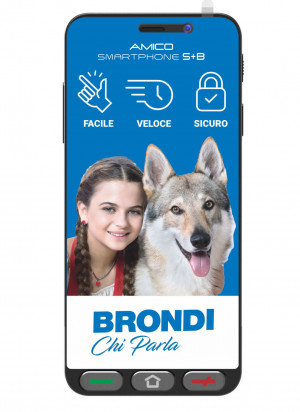 Brondi Amico Smartphone S+B Nero 14,5 cm (5.7") Doppia SIM Android 12 Go Edition 4G USB tipo-C 2 GB 16 GB 2800 mAh