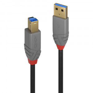 Lindy 36744 cavo USB 5 m USB 3.2 Gen 1 (3.1 Gen 1) USB A USB B Nero