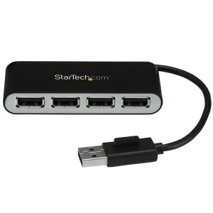 StarTech.com ST4200MINI2 hub di interfaccia 480 Mbit/s Nero, Argento