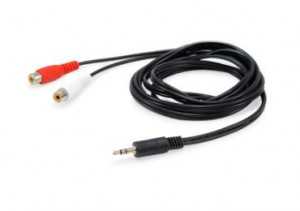 Equip 147093 cavo audio 250 m 2 x RCA 3.5mm Nero