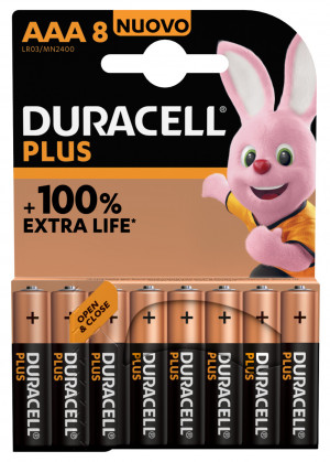 Duracell Plus 100 AAA Batteria Monouso Mini Stilo AAA Alcalino
