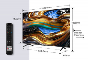 TCL P79 Series Serie P7 Smart TV Nanotecnologia WCG 4K 75" 75P79B, Dolby - Atmos, Google TV