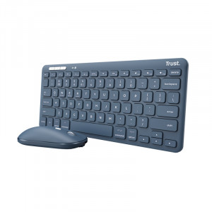 Trust Lyra tastiera Mouse incluso RF senza fili + Bluetooth QWERTY Italiano Blu