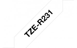 Brother TZE-R231 nastro per etichettatrice Nero su bianco