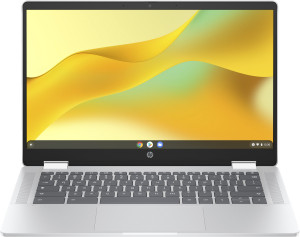 HP Chromebook x360 14b-cd0001nl Intel N N100 14 Pollici Touch screen HD 4 GB LPDDR5-SDRAM 128 GB eMMC Wi-Fi 6 ChromeOS Argento