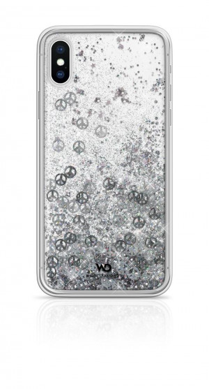 White Diamonds Sparkle custodia per cellulare 14,7 cm (5.8") Cover Argento, Trasparente