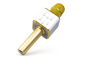 Technaxx BT-X31 Oro, Bianco Microfono per karaoke