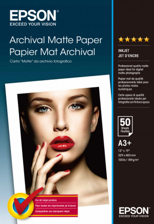 Epson Archival Matte Paper carta inkjet A3+ (330x483 mm) Opaco 50 fogli Bianco