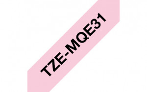 Brother TZEMQE31 nastro per etichettatrice Nero su rosa TZe