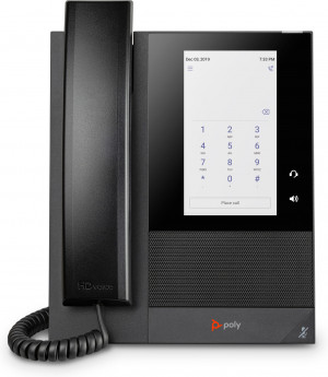 Telefono multimediale aziendale Poly CCX 400 per Microsoft Teams e abilitato per PoE