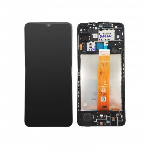 Ricambio Originale Lcd Display Touch Frame Samsung GH82-26485A GH82-26486A Galaxy A12 2021 SM-A127 SM-A125 Nero Originale Service Pack