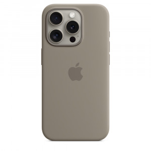 Apple Custodia Cover MagSafe in Silicone per Iphone 15 Pro A2848 Grigio Creta
