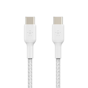 Belkin CAB004BT2MWH2PK Pack Cavo Intrecciato USB-C to USB-C 2 Metri Bianco