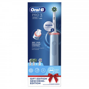 Oral-B Pro 3 3700 Spazzolino Elettrico Batteria Ricaricabile Blu