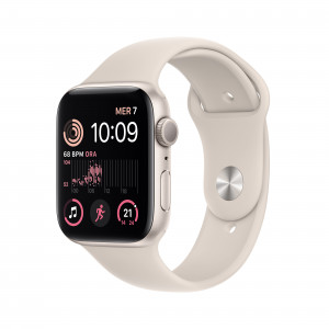 Apple Watch SE MNJX3TY/A Smartwatch con GPS 2 Generazione 32 GB Band Sportivo Starlight