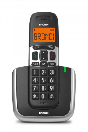 Brondi Bravo Platinum Telefono DECT Nero Argento