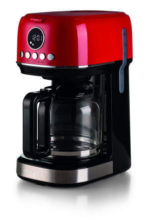 Ariete 1396 Macchina da Caffe' con Filtro Moderna Caffe' Americano Base Riscaldante Display LCD Rosso